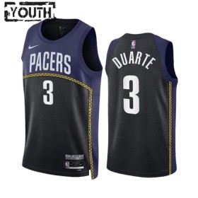 Dres Indiana Pacers Chris Duarte 3 Black Nike 2022-23 City Edition Navy Swingman - Dječji